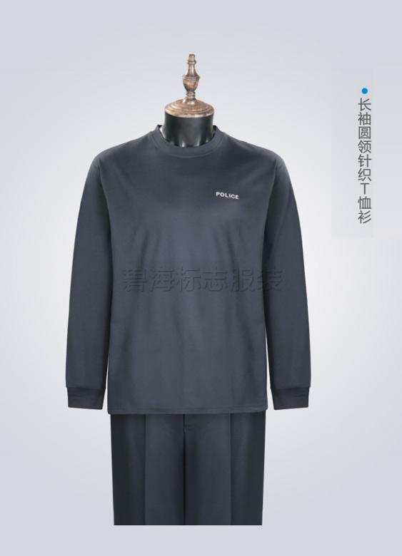 長袖圓領(lǐng)針織T恤衫